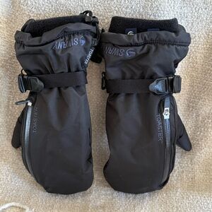 Swany Toaster Men’s Ski Mittens Black Leather Palm Size L